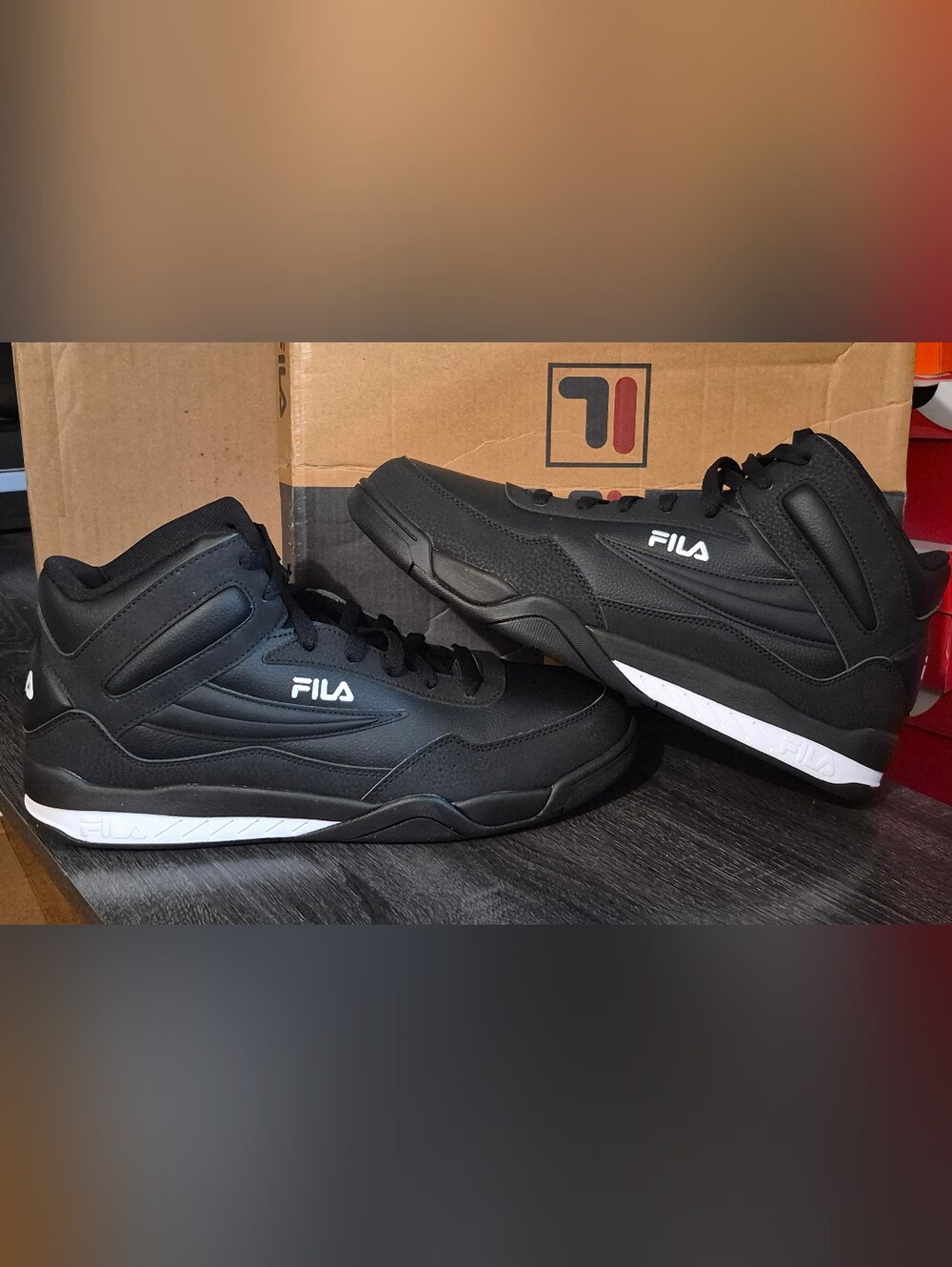 FILA Men's Black Athletic Sneakers